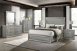 Cassiopeia Metallic Gray 4-Piece Queen Bedroom Set by Furniture of America at Eve Furniture
