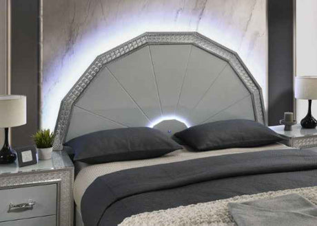 Cassiopeia Metallic Gray 5-Piece Queen Bedroom Set by Furniture of America at Eve Furniture