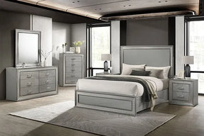 Cassiopeia Metallic Gray 5-Piece Queen Bedroom Set by Furniture of America at Eve Furniture