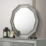 Cassiopeia Metallic Gray Decagon Mirror by Furniture of America at Eve Furniture