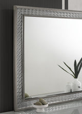 Cassiopeia Metallic Gray Rect Mirror by Furniture of America at Eve Furniture