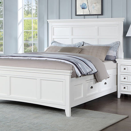 Castile White 4-Piece Queen Bedroom Set by Furniture of America at Eve Furniture