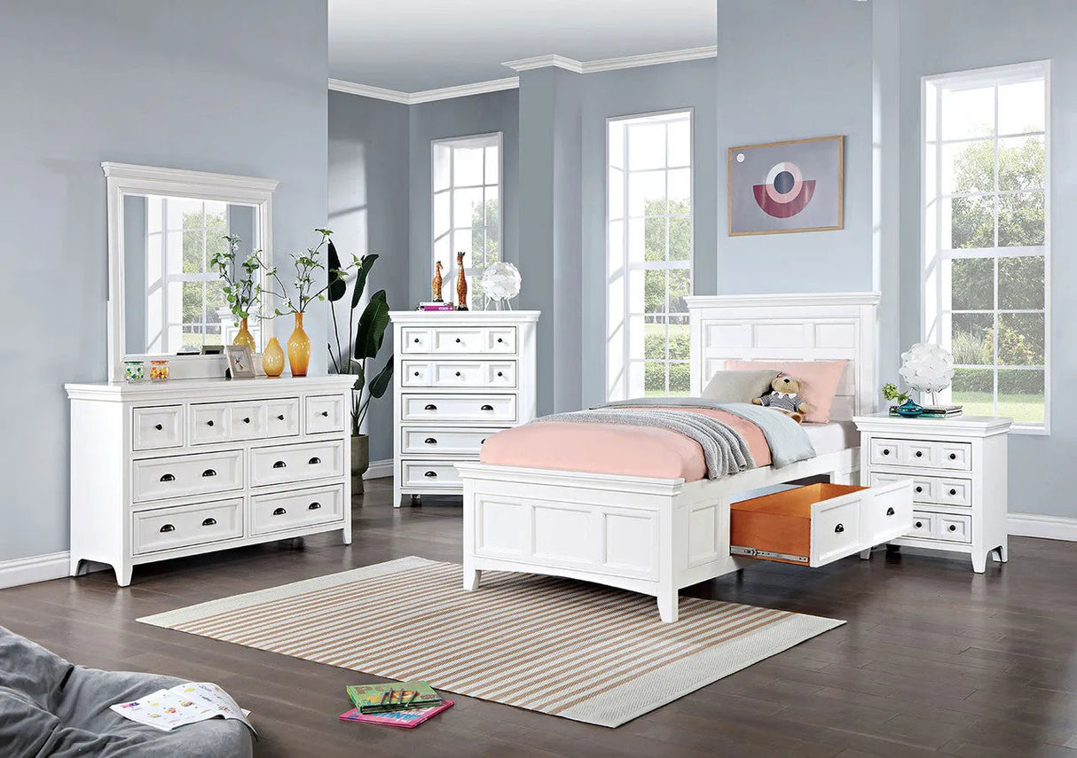 Castile White 4-Piece Youth Bedroom Set by Furniture of America at Eve Furniture