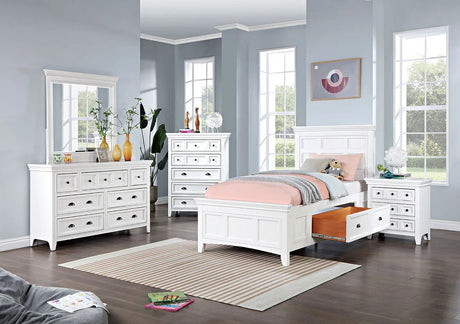 Castile White 4-Piece Youth Bedroom Set by Furniture of America at Eve Furniture