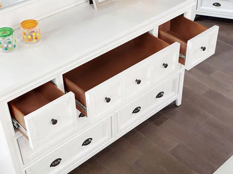 Castile White 4-Piece Queen Bedroom Set by Furniture of America at Eve Furniture