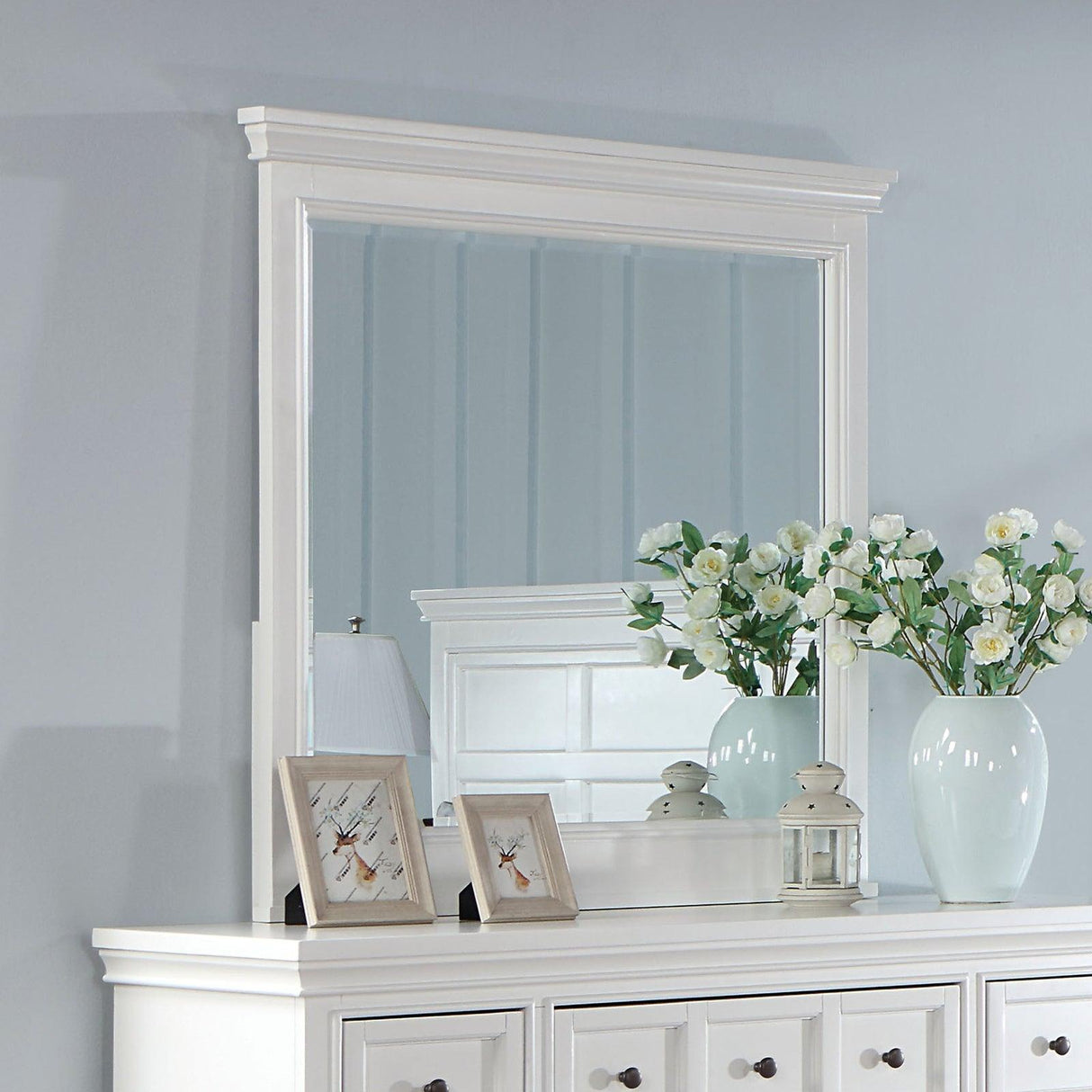 Castile White Mirror by Furniture of America at Eve Furniture