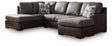 Castille Way Fossil 2-Piece Sectional With LAF Corner Chaise by Ashley at Eve Furniture