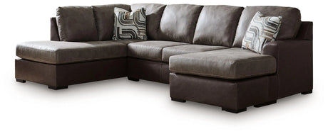Castille Way Fossil 2-Piece Sectional With LAF Corner Chaise by Ashley at Eve Furniture