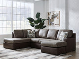 Castille Way Fossil 2-Piece Sectional With LAF Corner Chaise by Ashley Furniture at Eve Furniture
