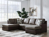 Castille Way Fossil 2-Piece Sectional With LAF Corner Chaise by Ashley at Eve Furniture