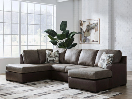 Castille Way Fossil 2-Piece Sectional With LAF Corner Chaise by Ashley at Eve Furniture