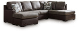 Castille Way Fossil 2-Piece Sectional With RAF Corner Chaise by Ashley at Eve Furniture
