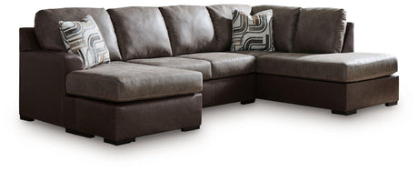 Castille Way Fossil 2-Piece Sectional With RAF Corner Chaise by Ashley Furniture at Eve Furniture
