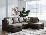 Castille Way Fossil 2-Piece Sectional With RAF Corner Chaise by Ashley at Eve Furniture