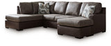 Castille Way Fossil 2-Piece Sleeper Sectional With LAF Corner Chaise by Ashley at Eve Furniture