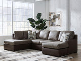Castille Way Fossil 2-Piece Sleeper Sectional With LAF Corner Chaise by Ashley at Eve Furniture