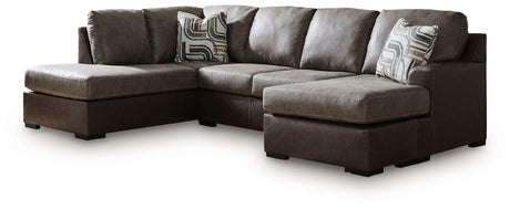 Castille Way Fossil 2-Piece Sleeper Sectional With LAF Corner Chaise by Ashley Furniture at Eve Furniture