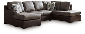 Castille Way Fossil 2-Piece Sleeper Sectional With RAF Corner Chaise by Ashley at Eve Furniture