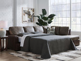 Castille Way Fossil 2-Piece Sleeper Sectional With RAF Corner Chaise by Ashley at Eve Furniture