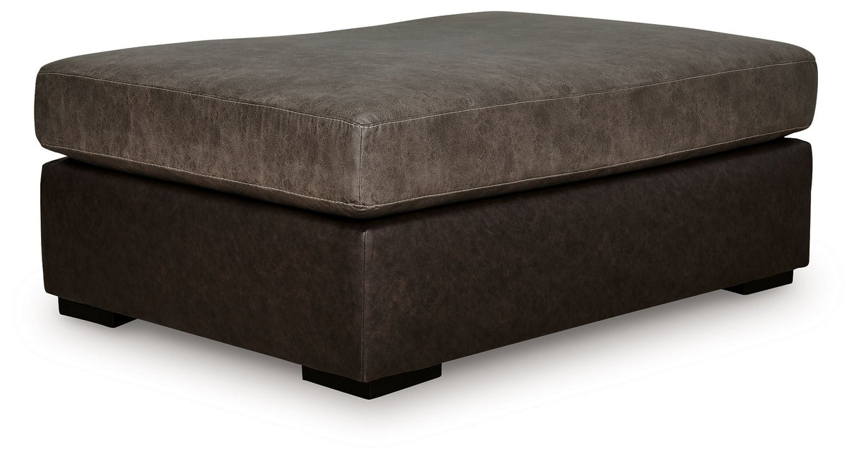 Castille Way Fossil Oversized Accent Ottoman by Ashley at Eve Furniture