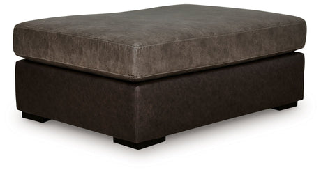 Castille Way Fossil Oversized Accent Ottoman by Ashley at Eve Furniture