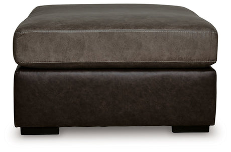Castille Way Fossil Oversized Accent Ottoman by Ashley at Eve Furniture