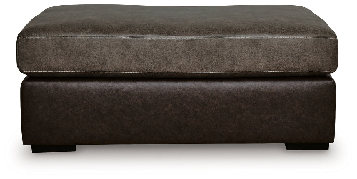 Castille Way Fossil Oversized Accent Ottoman by Ashley at Eve Furniture