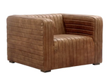 Castle Chair Open Road Brown Leather by Moe's Home at Eve Furniture