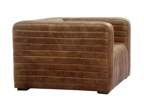 Castle Chair Open Road Brown Leather by Moe's Home at Eve Furniture