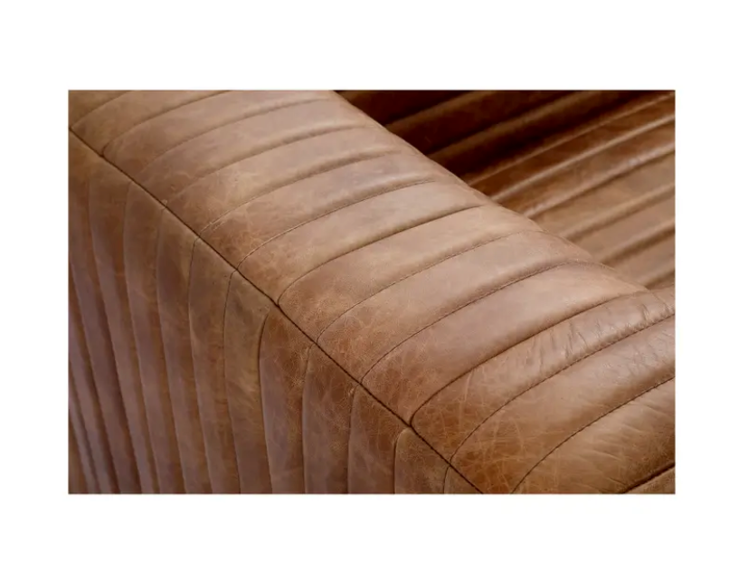 Castle Chair Open Road Brown Leather by Moe's Home at Eve Furniture