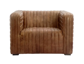 Castle Chair Open Road Brown Leather by Moe's Home at Eve Furniture