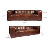 Castle Dark Brown Sofa by Moe's Home at Eve Furniture