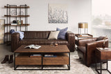 Castle Sofa Dark Brown by Moe's Home at Eve Furniture