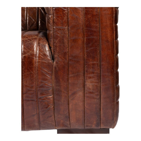 Castle Sofa Dark Brown by Moe's Home at Eve Furniture