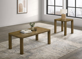 Castlewood Brown Oak 2-Piece Cocktail Coffee Table Set by Coaster at Eve Furniture