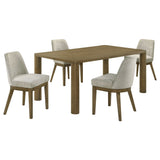 Castlewood Brown Oak 5-Piece 71-inch Rectangular Dining Room Set by Coaster at Eve Furniture