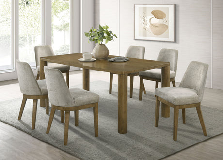 Castlewood Brown Oak 7-Piece 71-inch Rectangular Dining Room Set by Coaster at Eve Furniture
