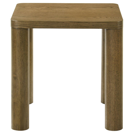 Castlewood Brown Oak Engineered Wood Accent Side End Table by Coaster at Eve Furniture