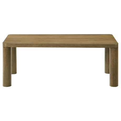 Castlewood Brown Oak Engineered Wood Cocktail Coffee Table by Coaster at Eve Furniture