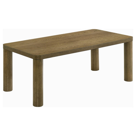 Castlewood Brown Oak Engineered Wood Cocktail Coffee Table by Coaster at Eve Furniture