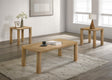 Castlewood Light Oak 3-Piece Cocktail Coffee Table Set by Coaster at Eve Furniture