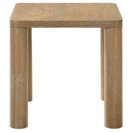 Castlewood Light Oak Engineered Wood Accent Side End Table by Coaster at Eve Furniture