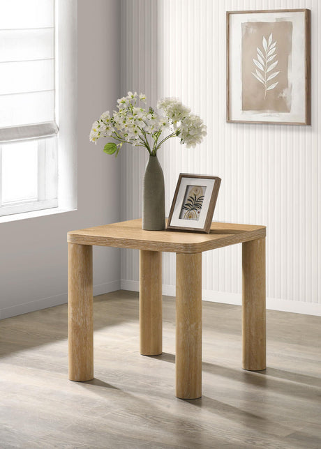 Castlewood Light Oak Engineered Wood Accent Side End Table by Coaster at Eve Furniture