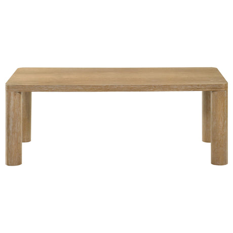 Castlewood Light Oak Engineered Wood Cocktail Coffee Table by Coaster at Eve Furniture