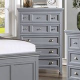 Castlile Gray 5-Piece Queen Bedroom Set by Furniture of America at Eve Furniture