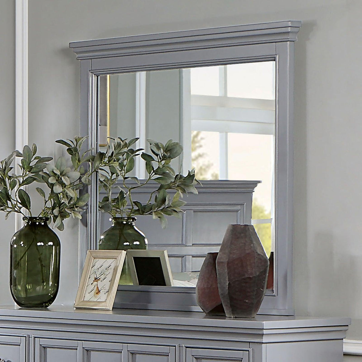 Castlile Gray Mirror by Furniture of America at Eve Furniture