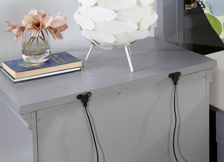 Castlile Gray Night Stand by Furniture of America at Eve Furniture