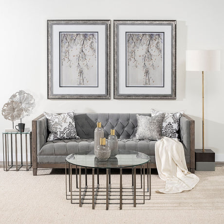 Casual Shade II by Samuel Dixon a Hand Embellished Textured Framed Art Print Matted under Glass by Mercana at Eve Furniture