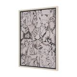 Cat Sketch by Mercana Studio a Hand Embellished Framed Art Print Matted under Glass by Mercana at Eve Furniture