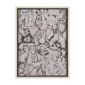 Cat Sketch by Mercana Studio a Hand Embellished Framed Art Print Matted under Glass by Mercana at Eve Furniture